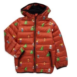 MEMBERS ONLY Boy's Brown Rugrats Hooded Puffer Jacket